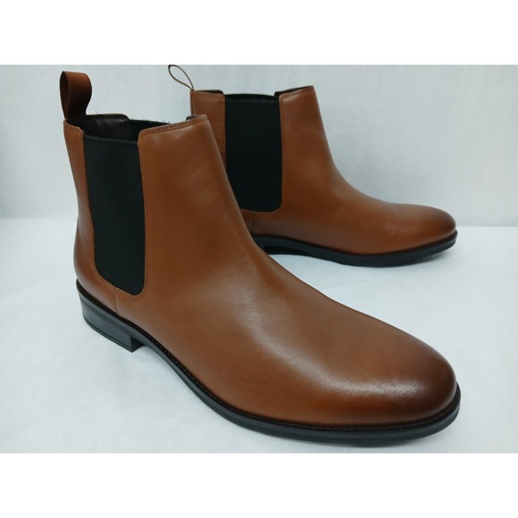 Cole Haan Other - Cole Haan Men's Grand+ Dress Chelsea Leather Boots C37859 British Tan‎ Sz 12